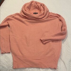 Cozy Peach Cowl Neck Sweater